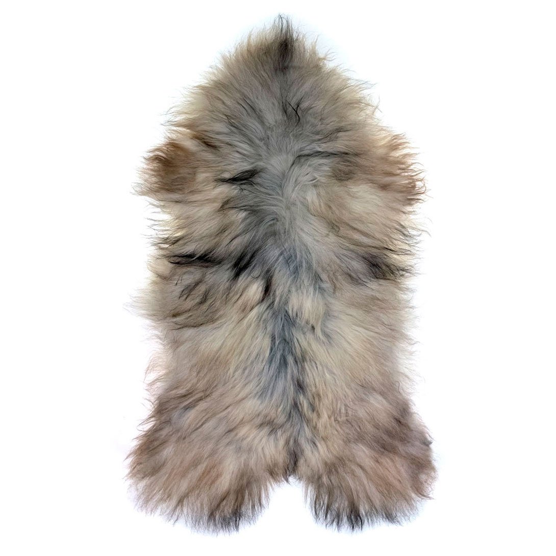 Eko isländskt fårskinn – ljusa naturtoner med lång, silkeslen ull