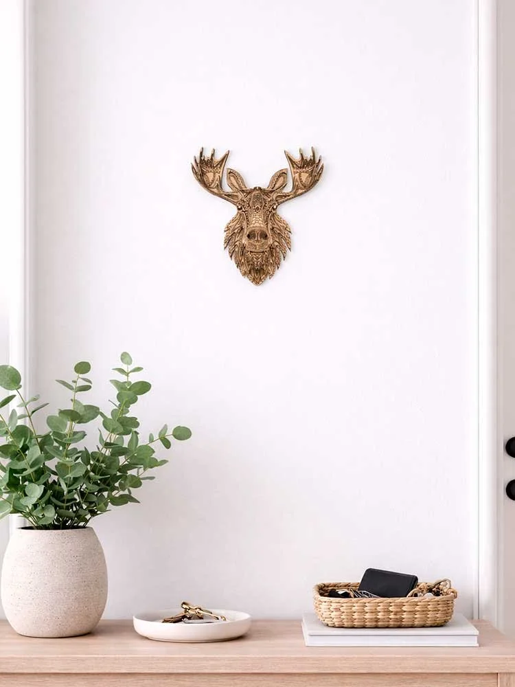 WOODSY – Laserskuren älghuvud i lager (3D-effekt)