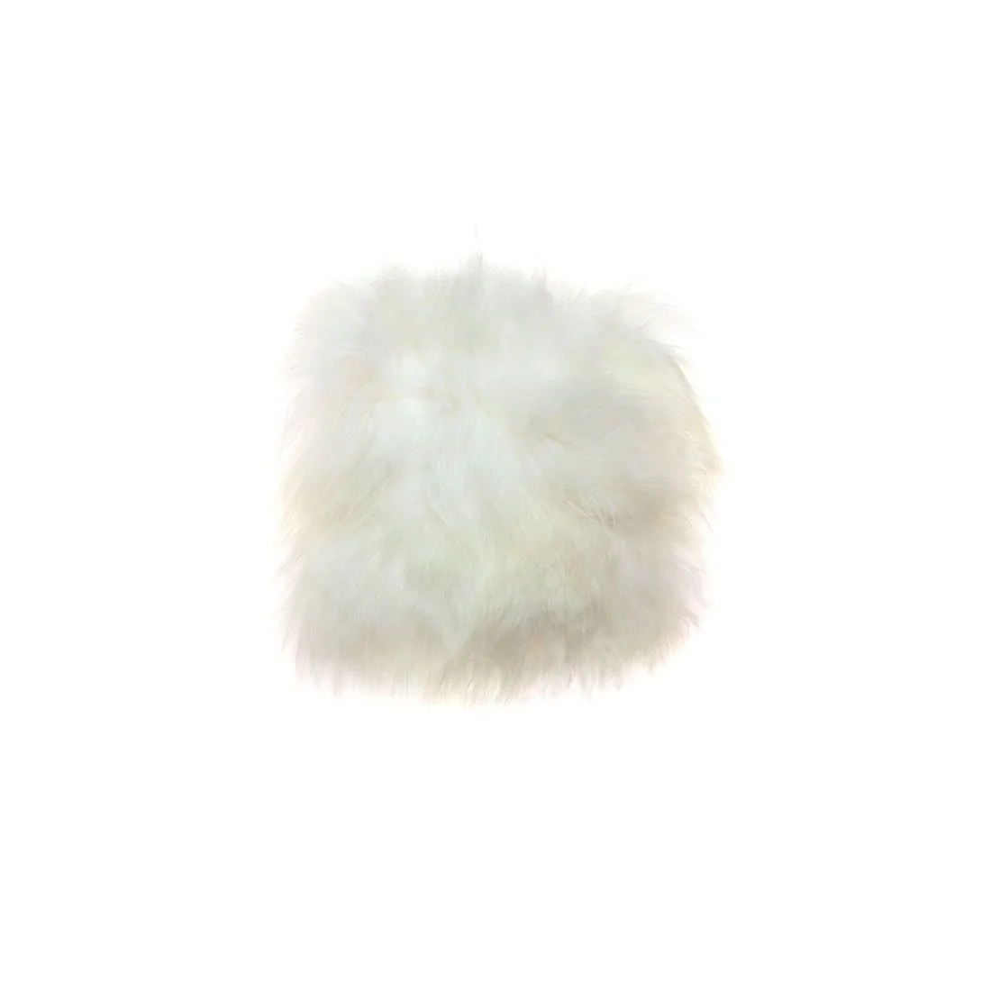 Isländsk Sittdyna Vit – Eco-garvad, 37 × 37 cm