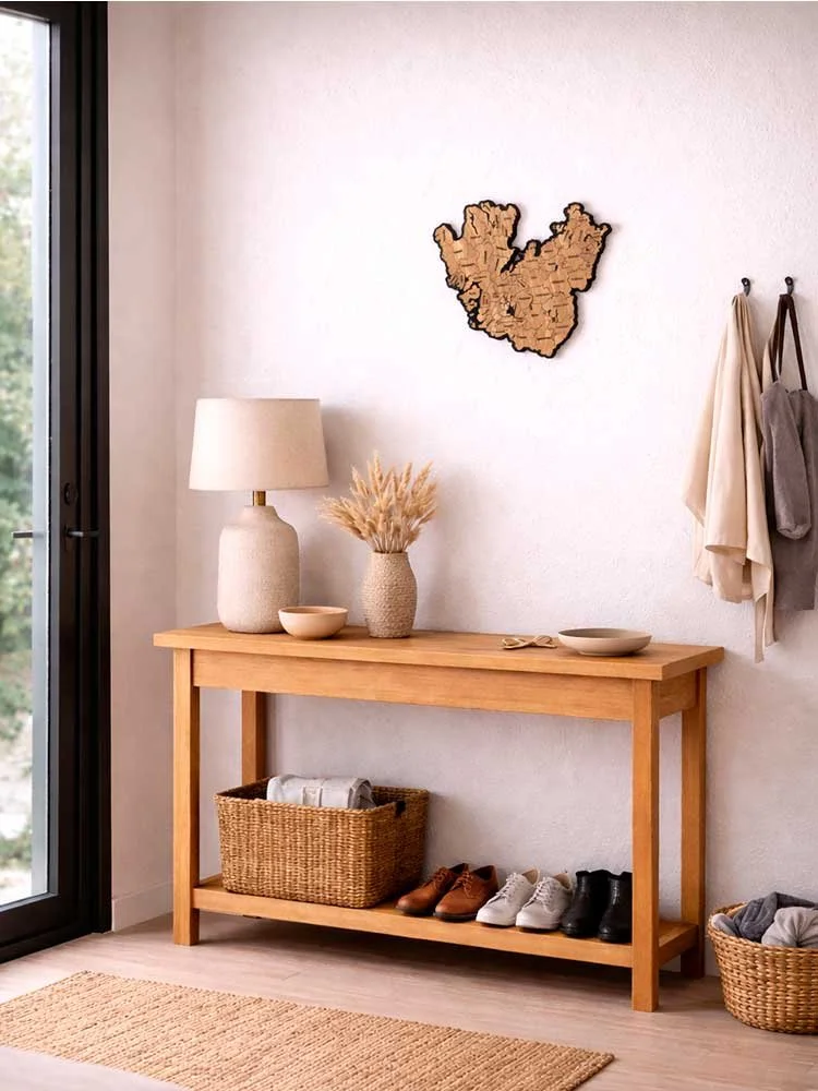 WOODSY – Laserskuren karta över Västra Götaland i björk (Svenskt hantverk)