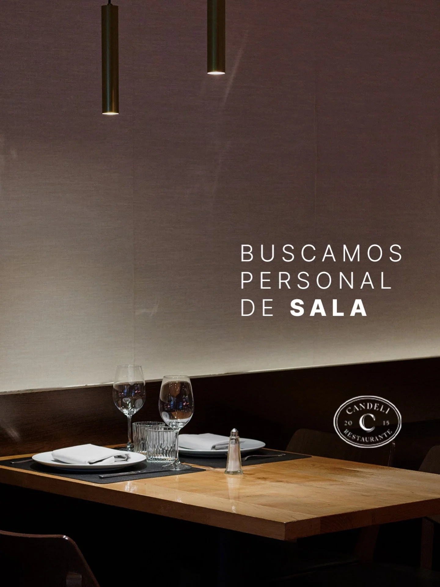 Estamos buscando equipo de sala.

Si tienes de ganas de currar con buenas condiciones y en un gran ambiente, &iexcl;escr&iacute;benos!

📩alberto@restaurantecandeli.com
📍Ponzano 47

#Candeli #GuiaMichelin #MichelinGuide #GuiaRepsol #Madrid