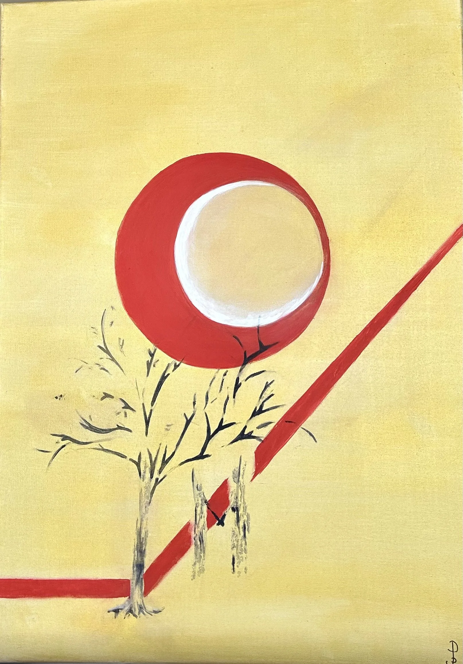 Red moon . 70x50cm . 2025