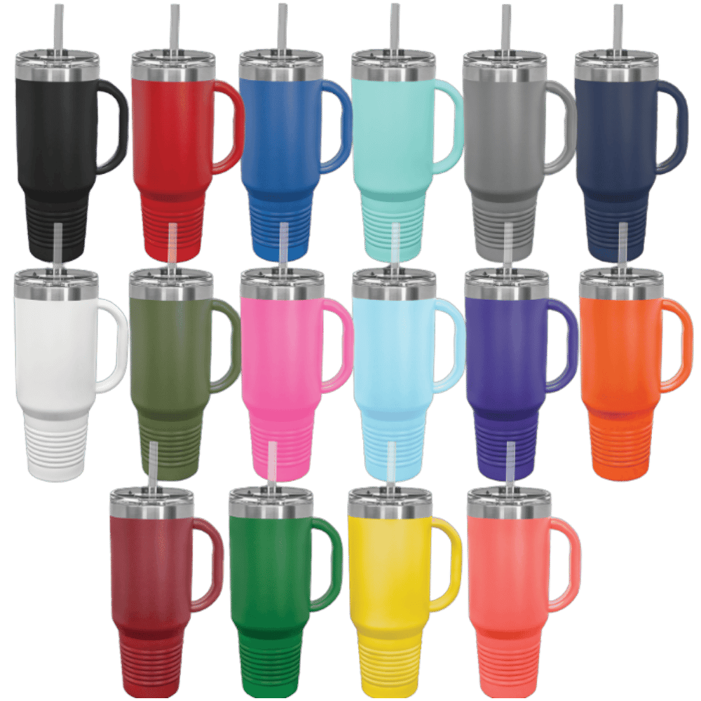 40oz Travel Mug with Straw