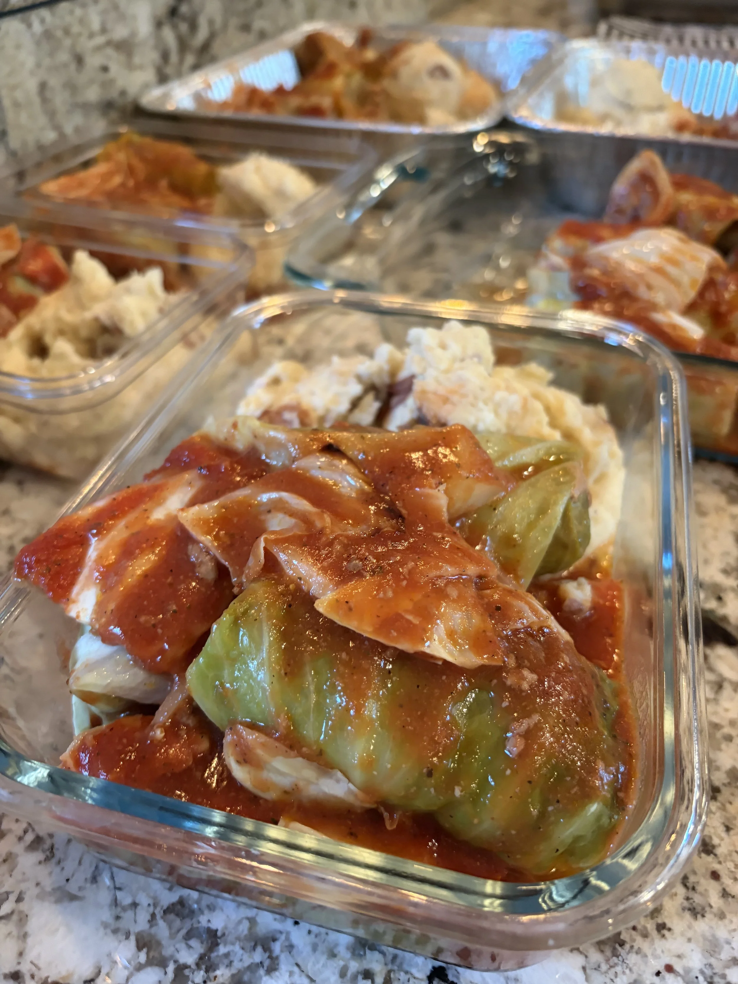 Cabbage Rolls and mashed potatoes