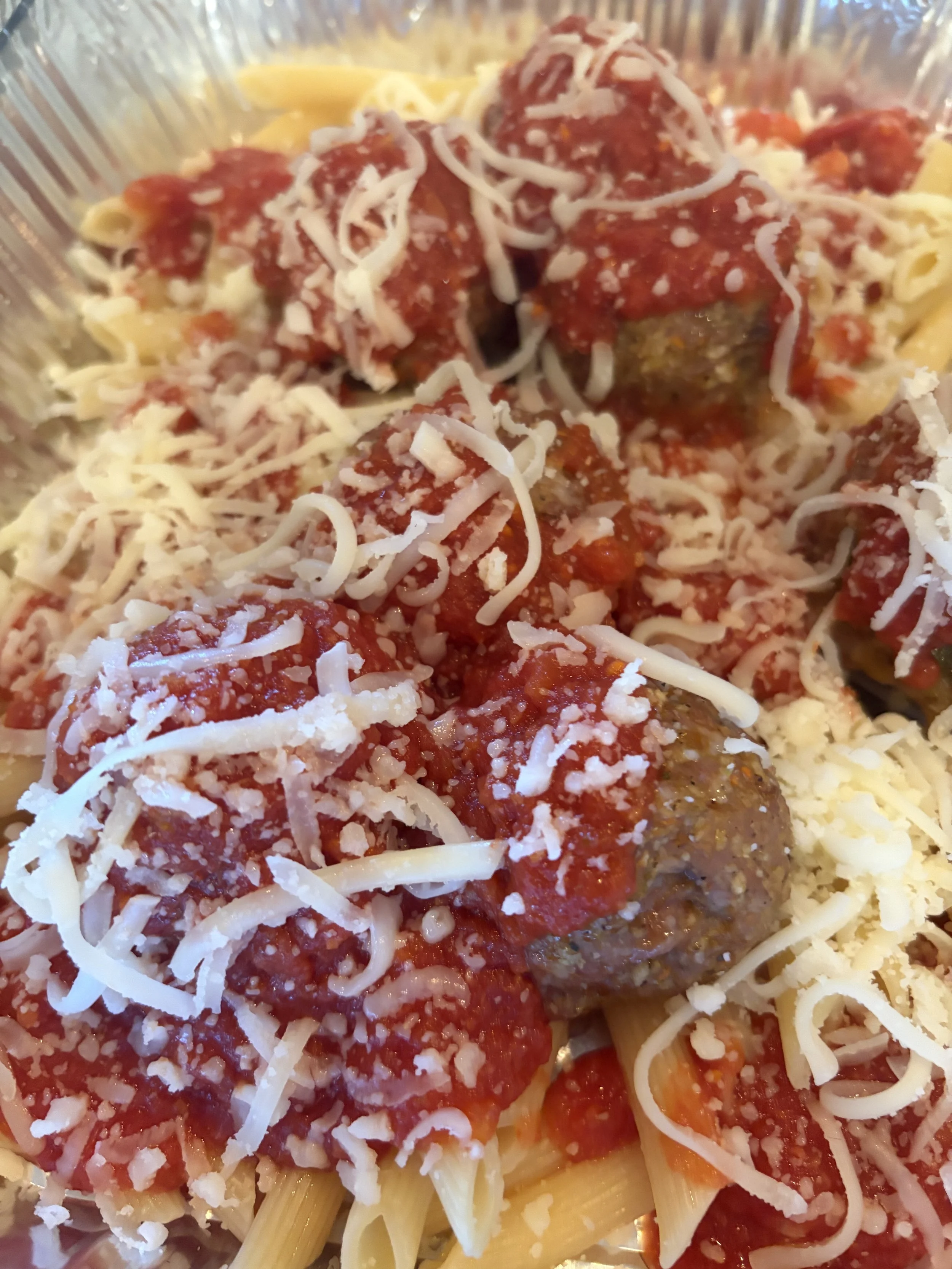 Italian Meatballs with penne