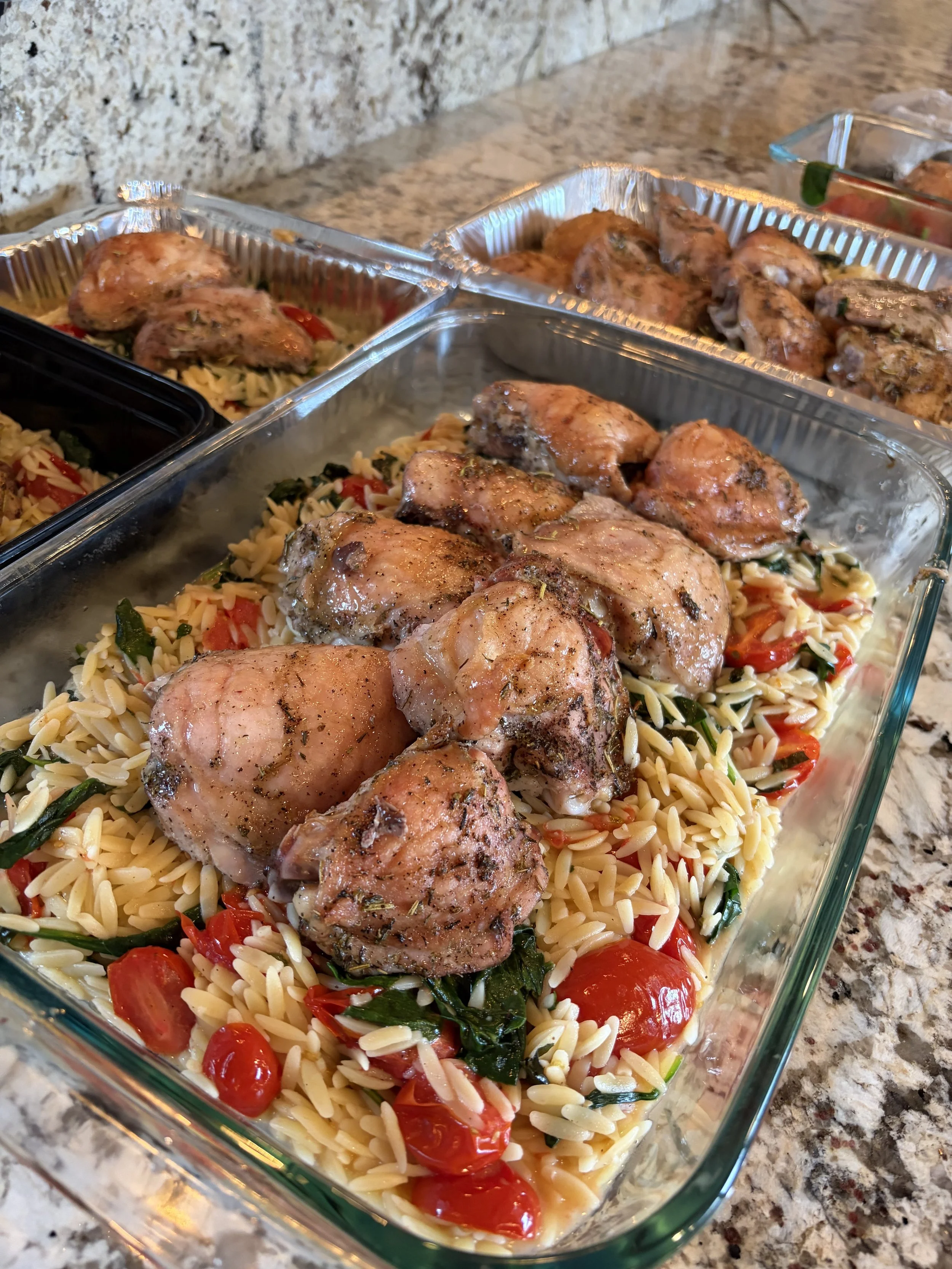 Herb Chicken Thighs and Orzo