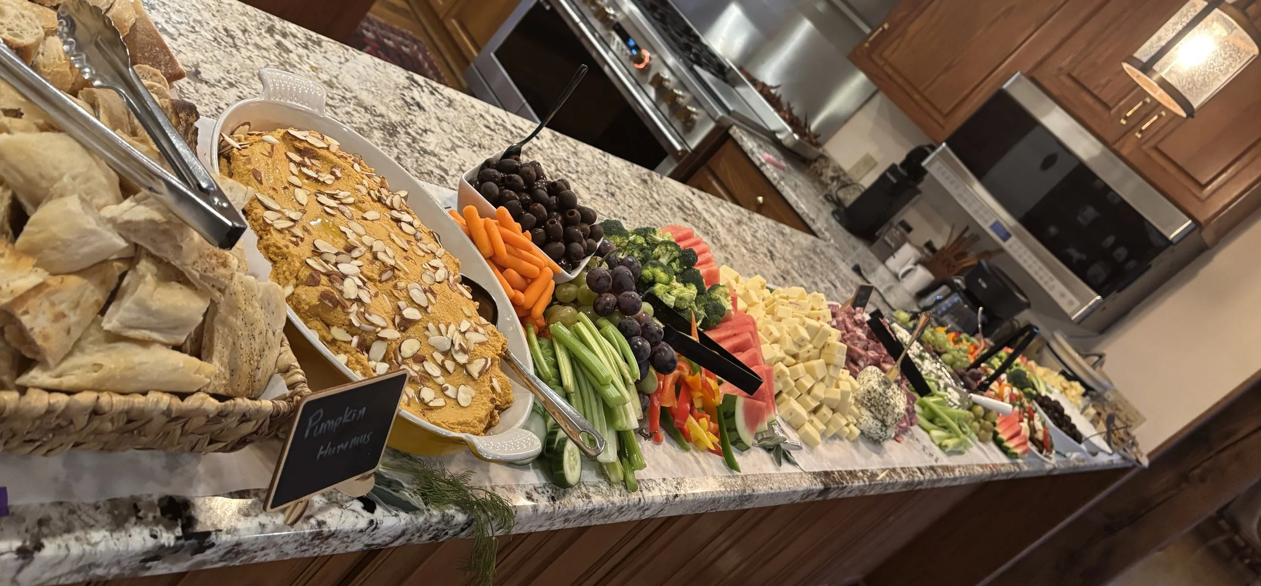 The bar is a GREAT place to display a grazing board. 