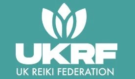 UK Reiki Federation logo featuring a stylized lotus flower above the text