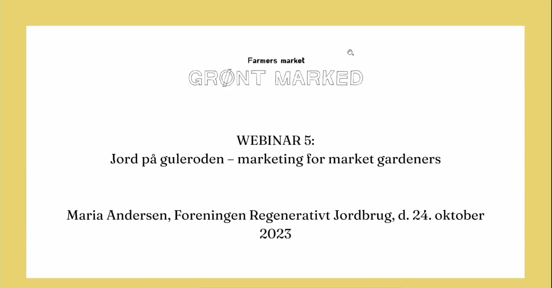 Jord på guleroden – marketing for market gardeners