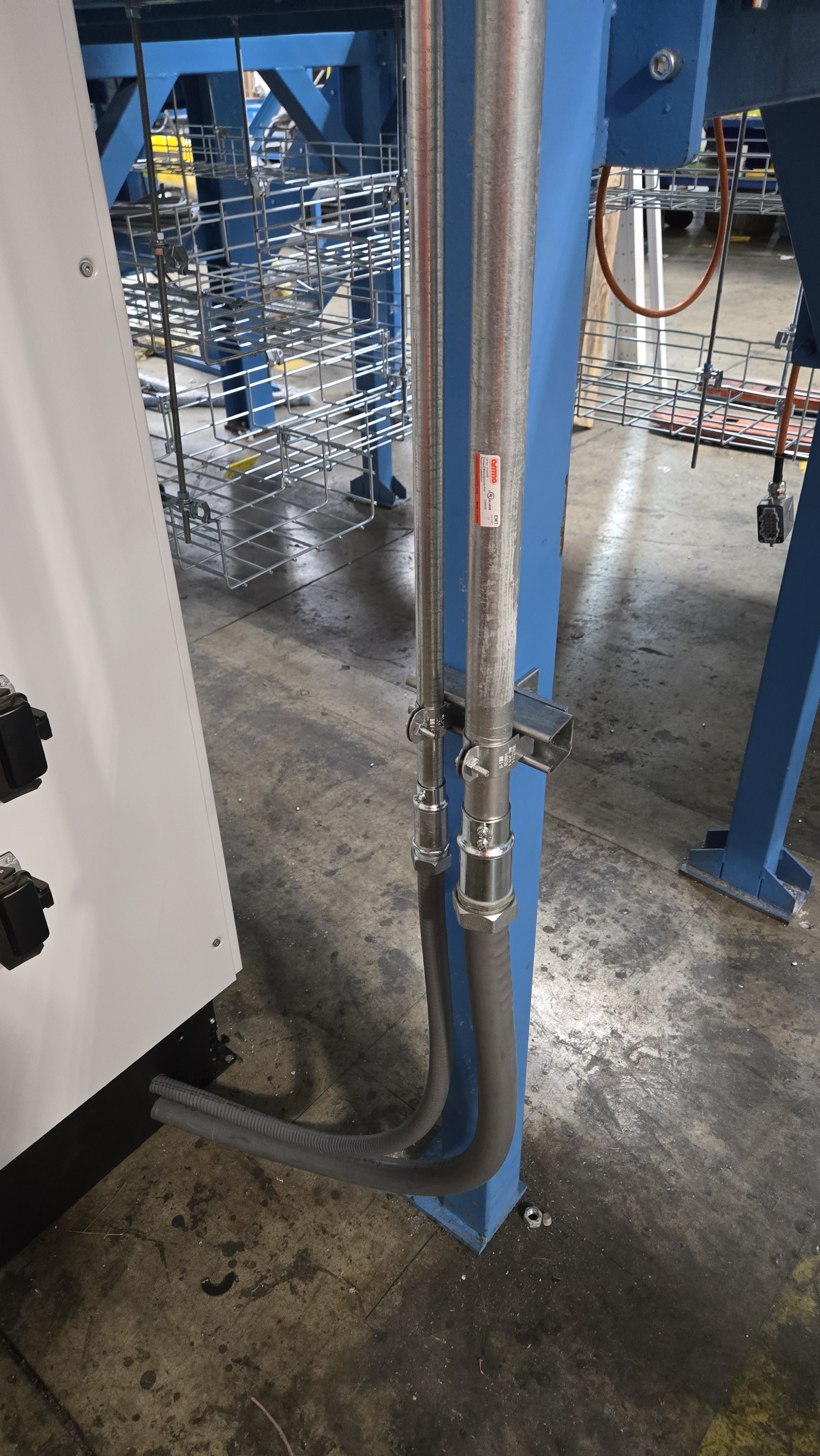 2 Conduit runs from main PLC cabinet to power source