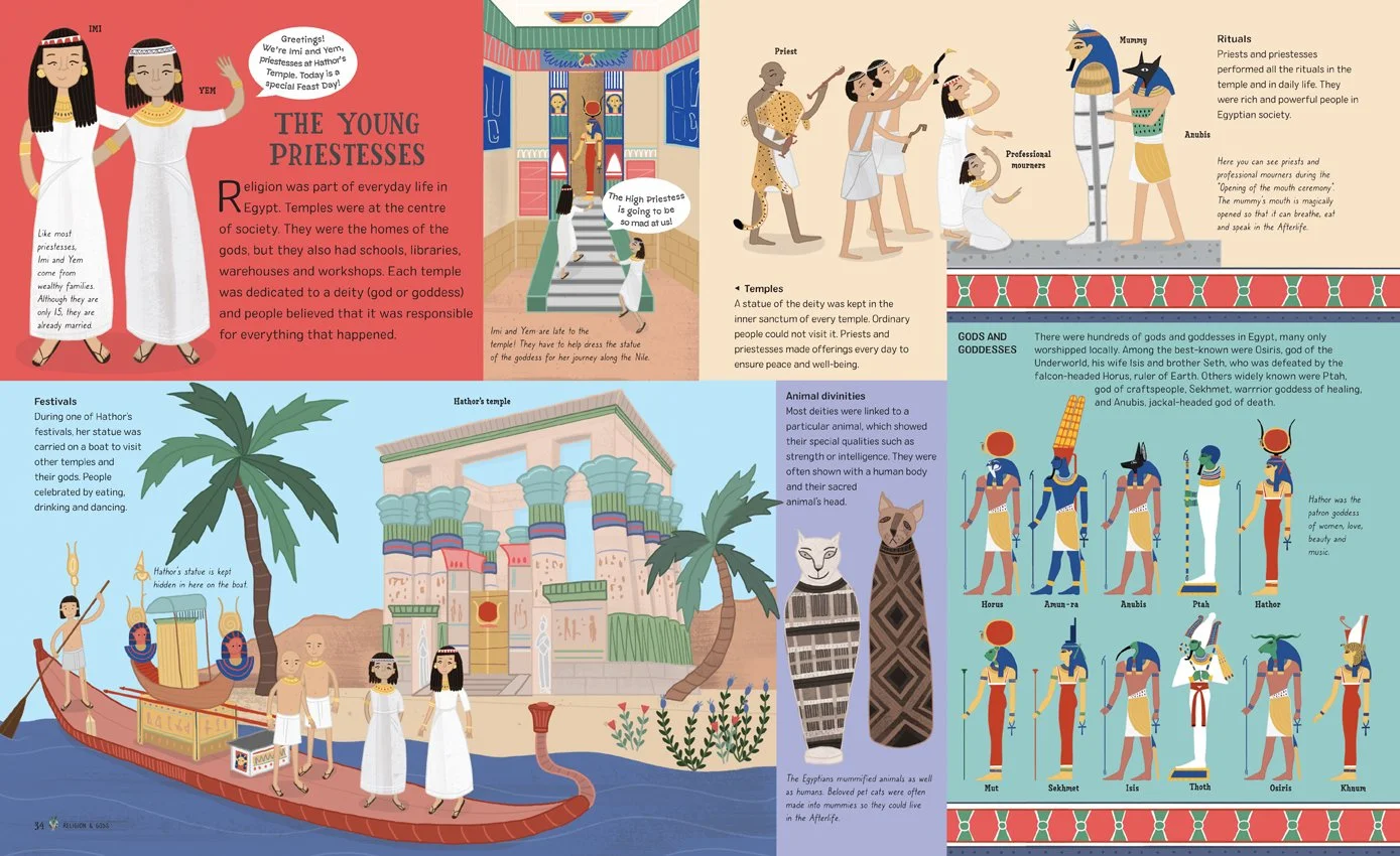 What Would You Be? In Ancient Egypt Steph Marshall Illustration. Children's non fiction illustration