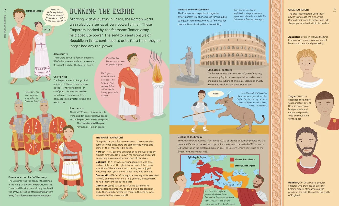 What Would You Be? In Ancient Rome. Steph Marshall illustration. Children's non fiction illustration