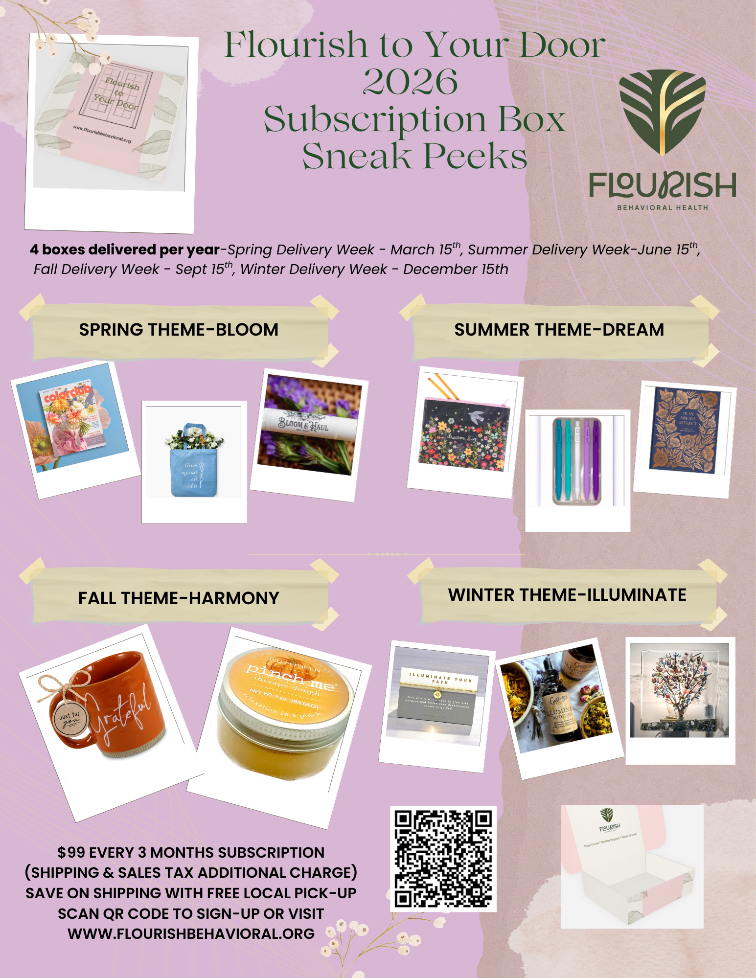 Flourish to your Door Quarterly Subscription Box Program