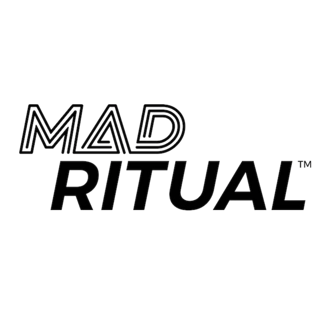 Black background with white text that reads 'MAD RITUAL' in stylized uppercase letters.
