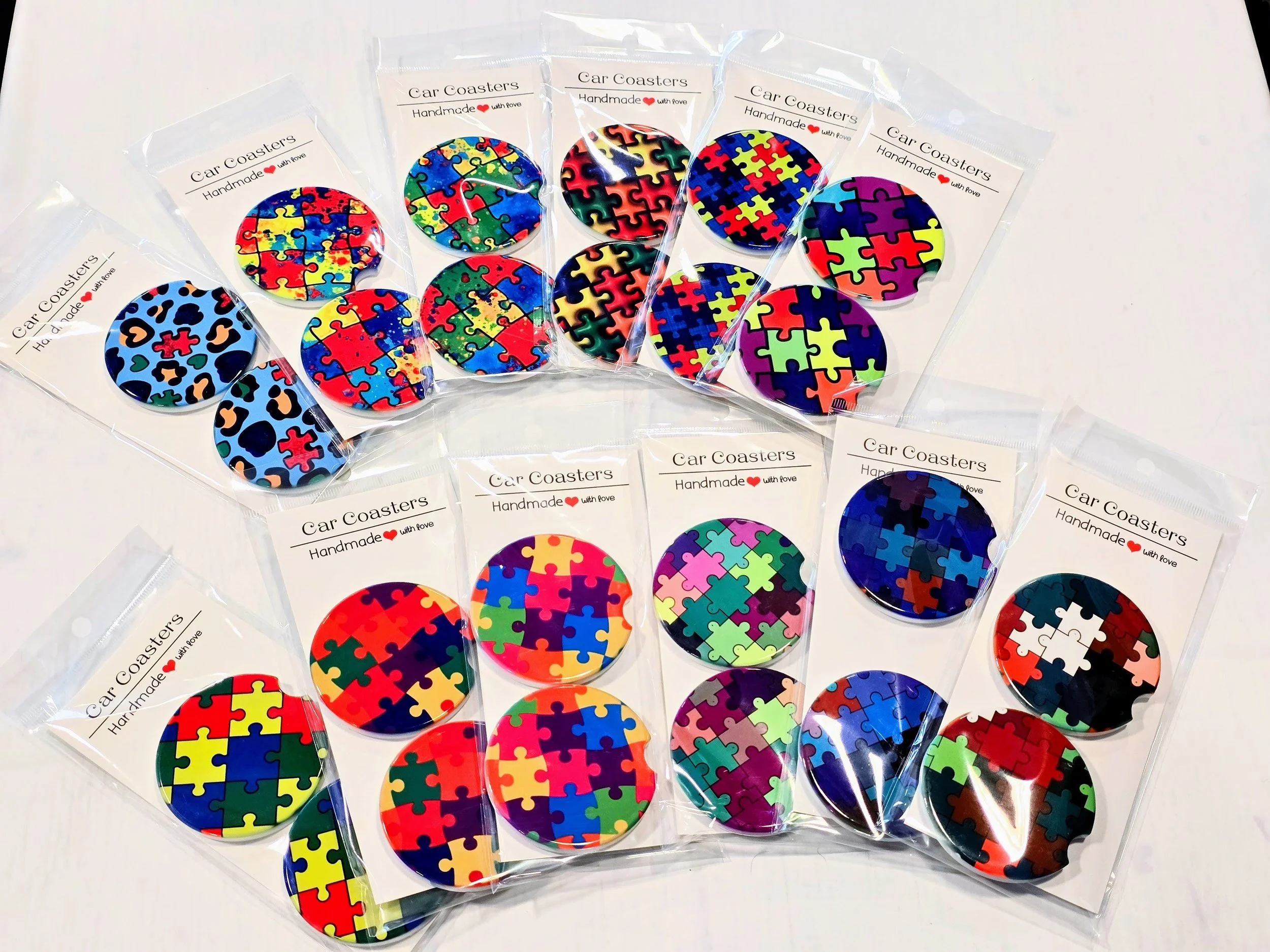 Puzzle Piece Car Coasters