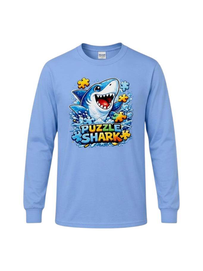 Puzzle Shark Tee - Long Sleeve