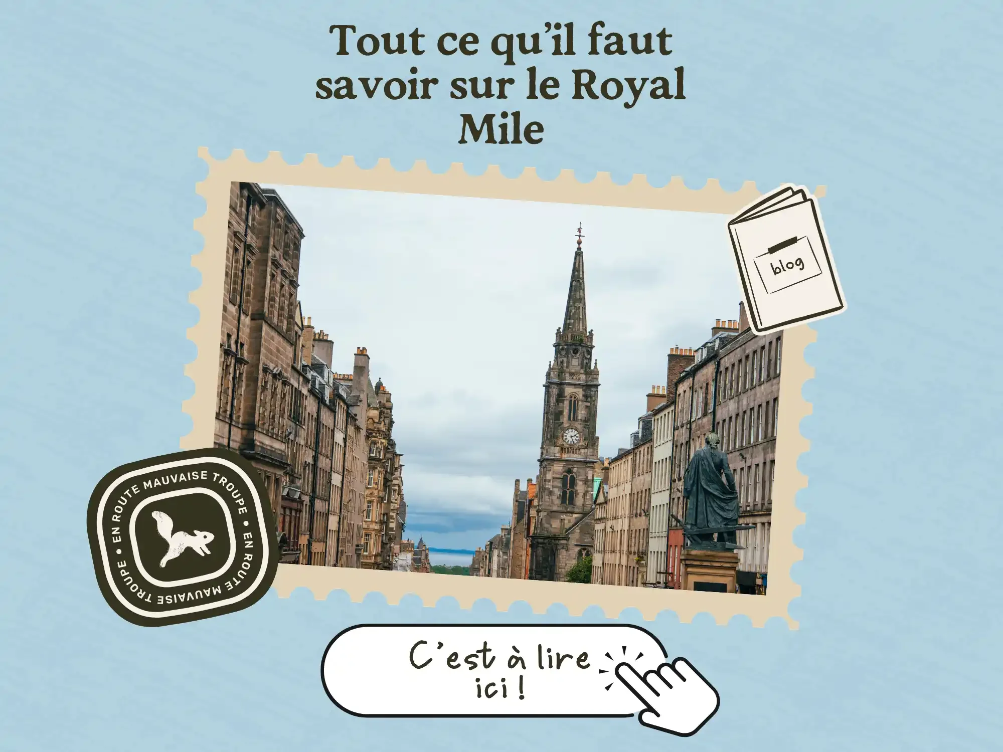 Visuel de promotion de l'article sur le Royal Mile d'Édimbourg