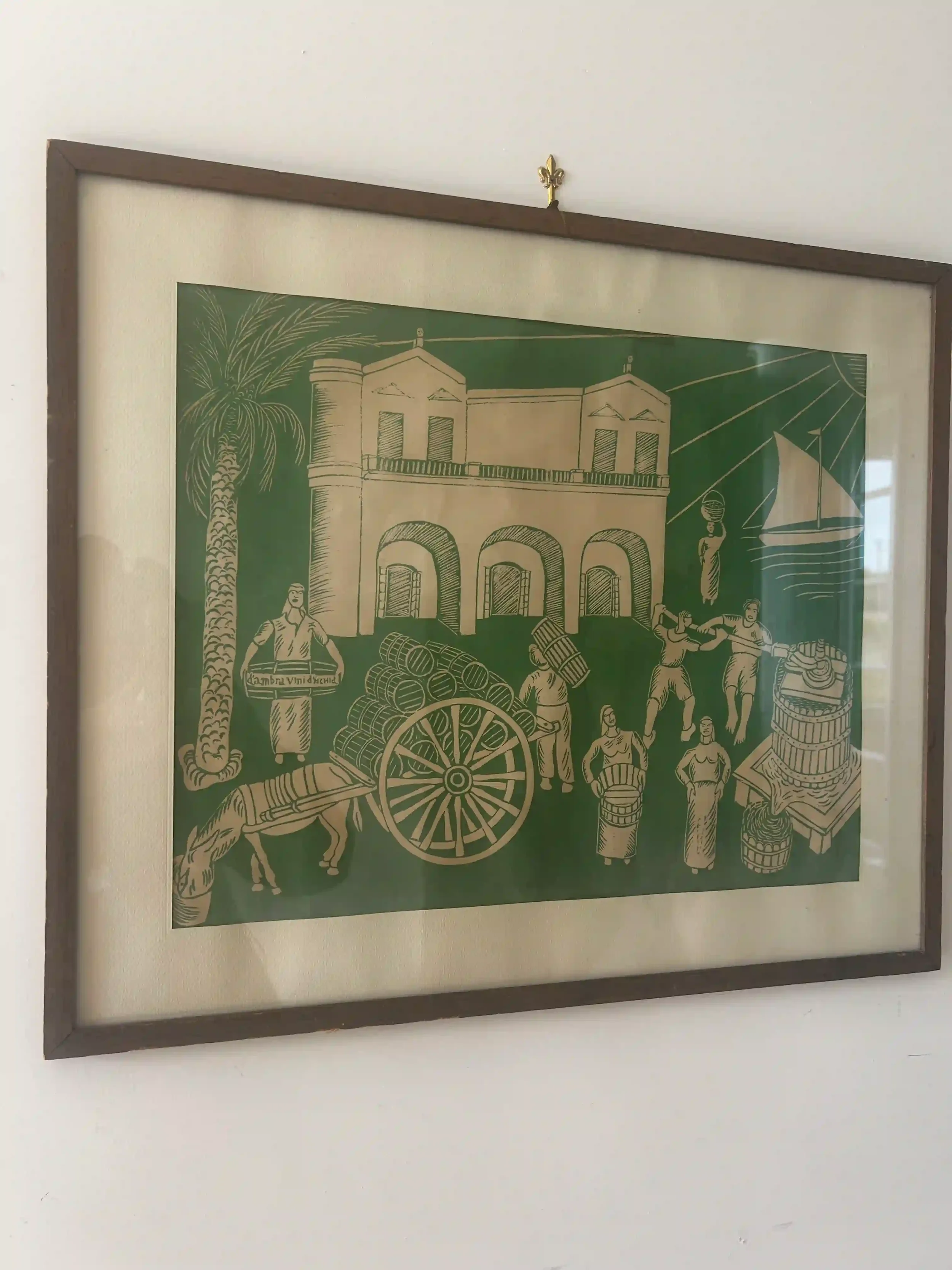 La gravure de Antelantonio Mascolo, qui est encore visible sur les bouteilles de Casa d'Ambra