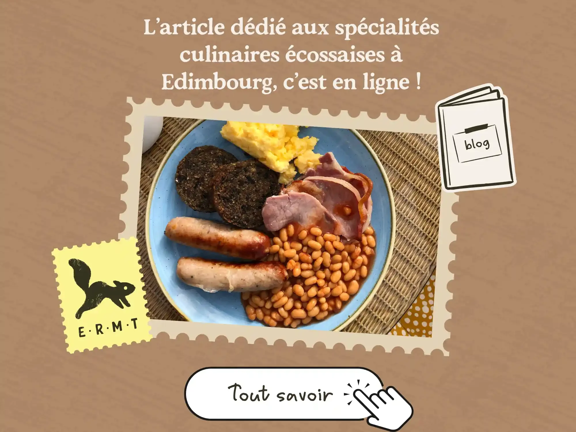 Visuel de promotion de l'article sur les spécialités culinaires écossaises à Edimbourg