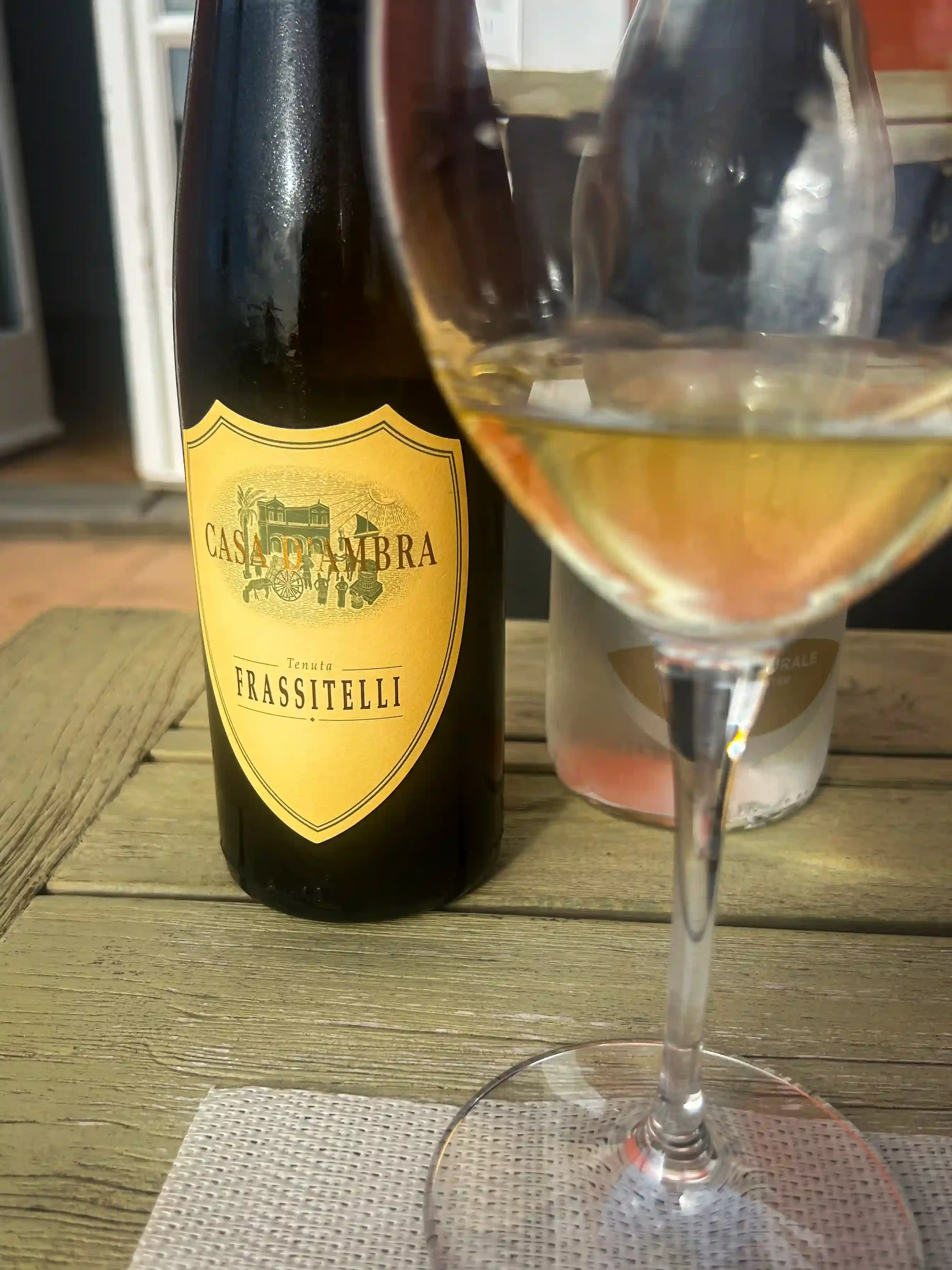 Frassitelli de Casa d'Ambra, vin blanc d'Ischia, dégustation à Tenuta Calitto