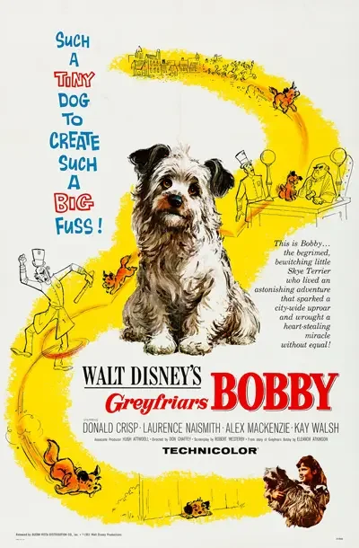 Affiche originale du film Walt Disney Greyfriars Bobby, 1961