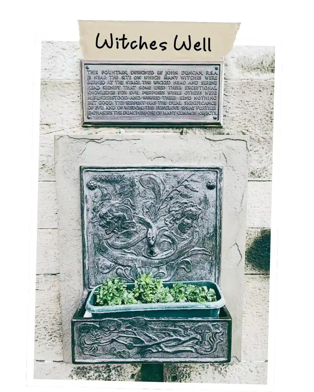 Mémorial aux personnes brulées pour sorcellerie, Edimbourg