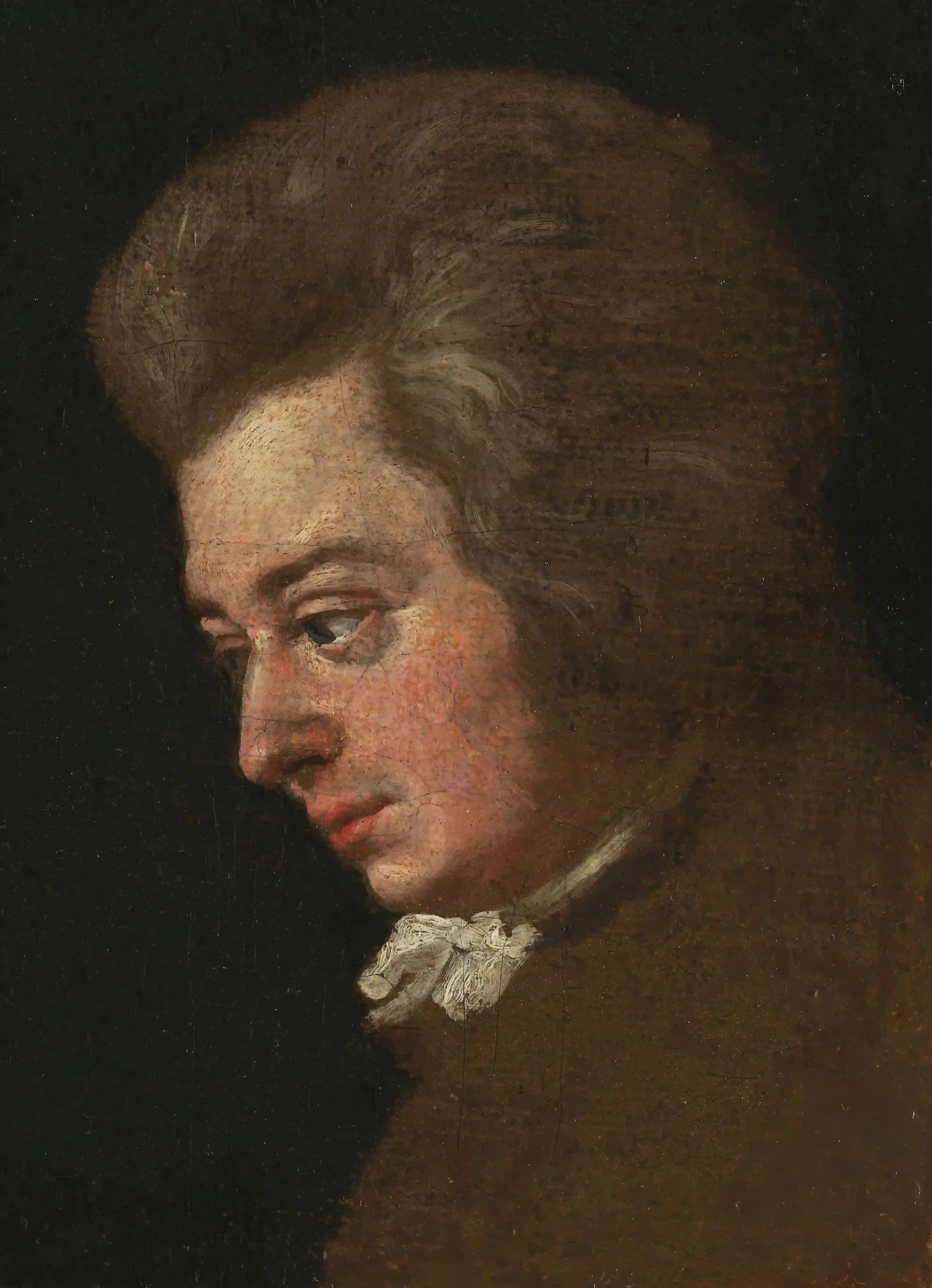 Portrait inachevé de Wolfgang Amadeus Mozart peint par Joseph Lange en 1782