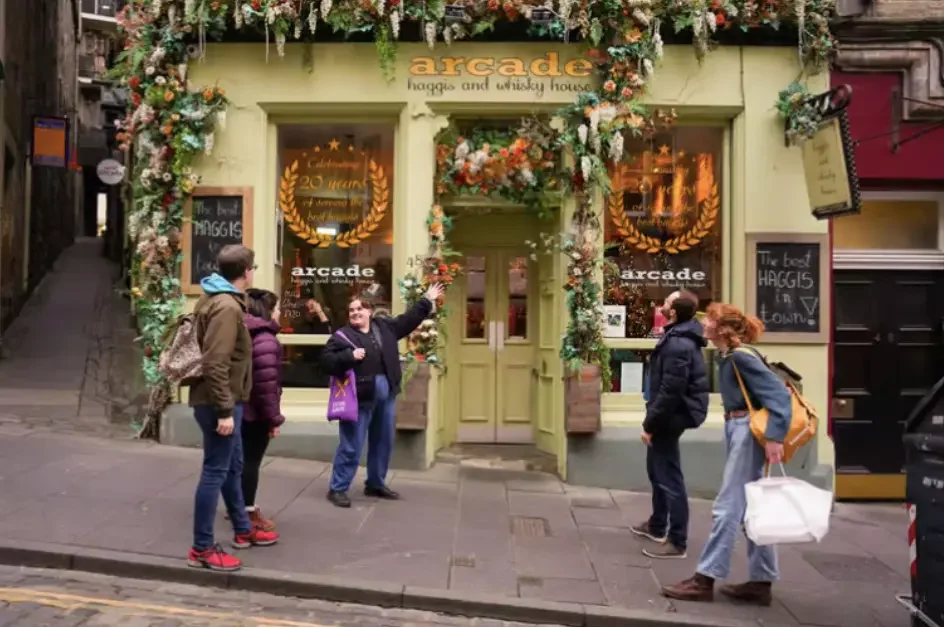 Façade de l'Arcade Bar sur Cockburn Street, Édimbourg
