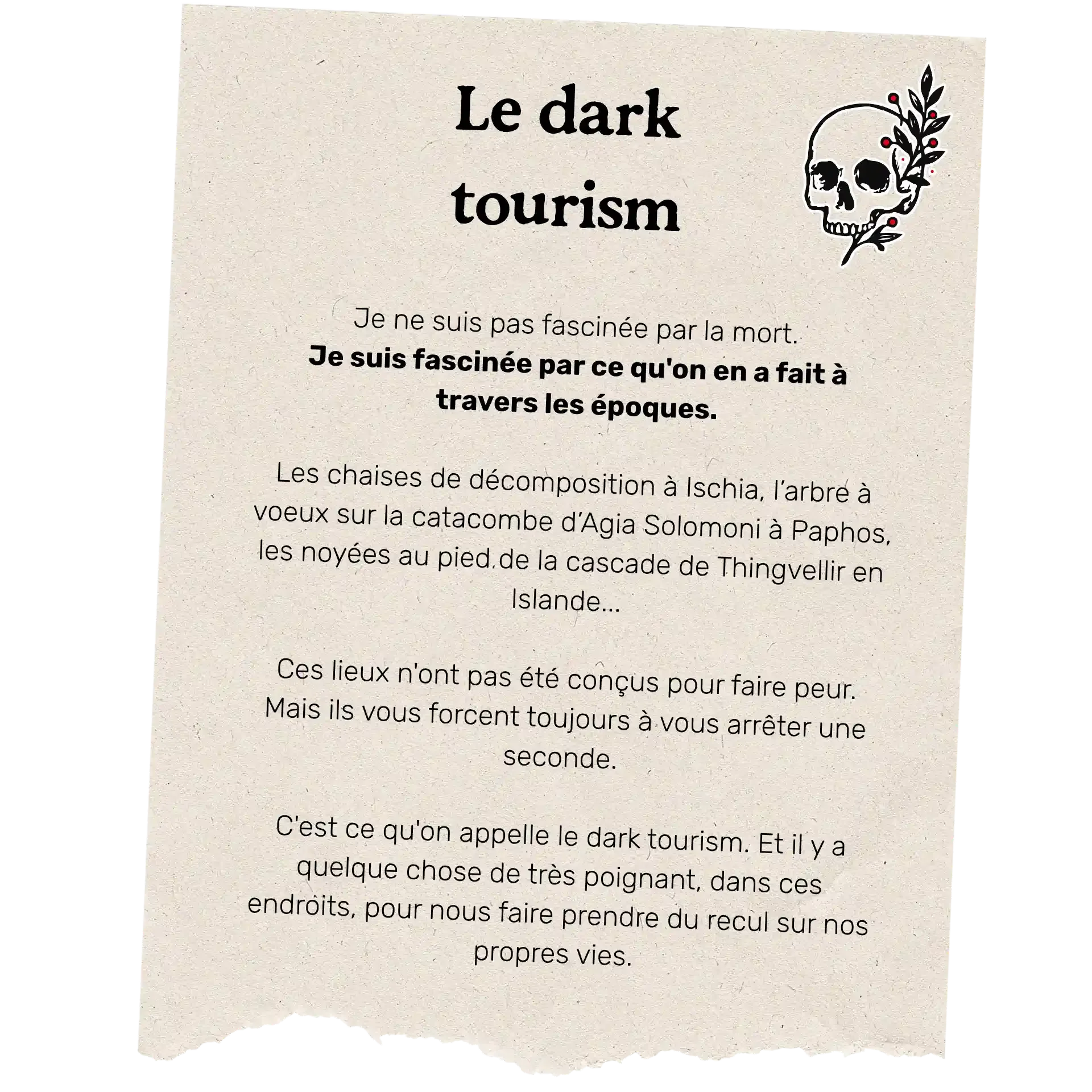 Le dark tourism : comprendre ce que les lieux liés à la mort disent de nous (Ischia, Paphos, Islande)