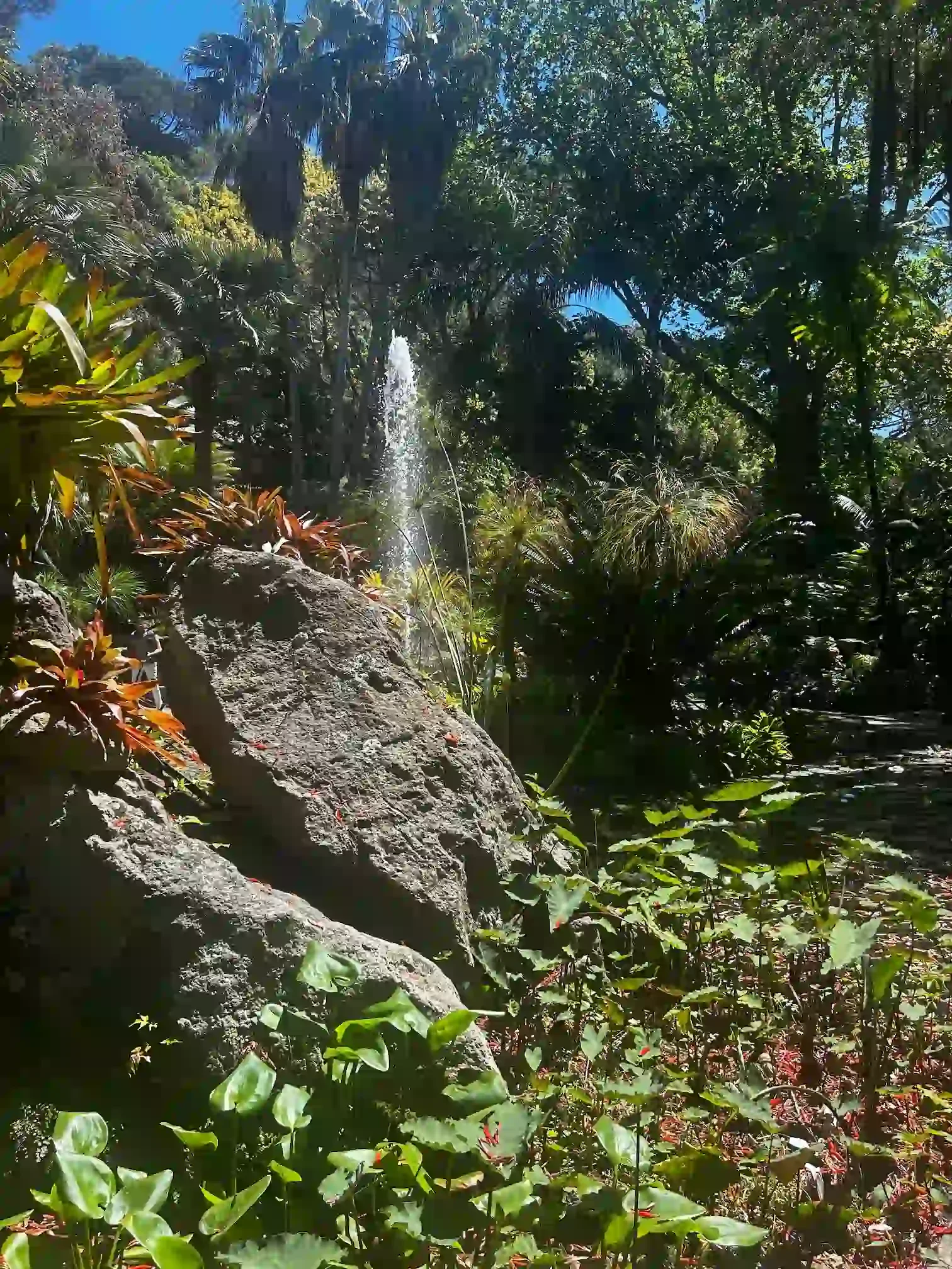 Fontaine dans la Vallée des jardins de La Mortella, Ischia