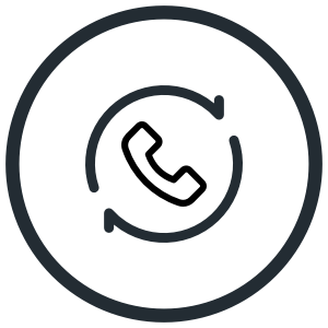 A blank circle with a line through the center, resembling a recycling symbol, on a black background.