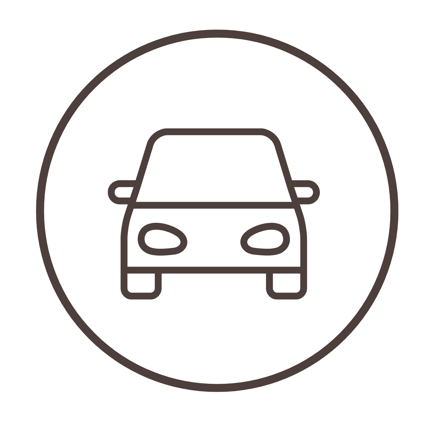 Icon of a car inside a circle representing the car assistance that your donation helps provide.