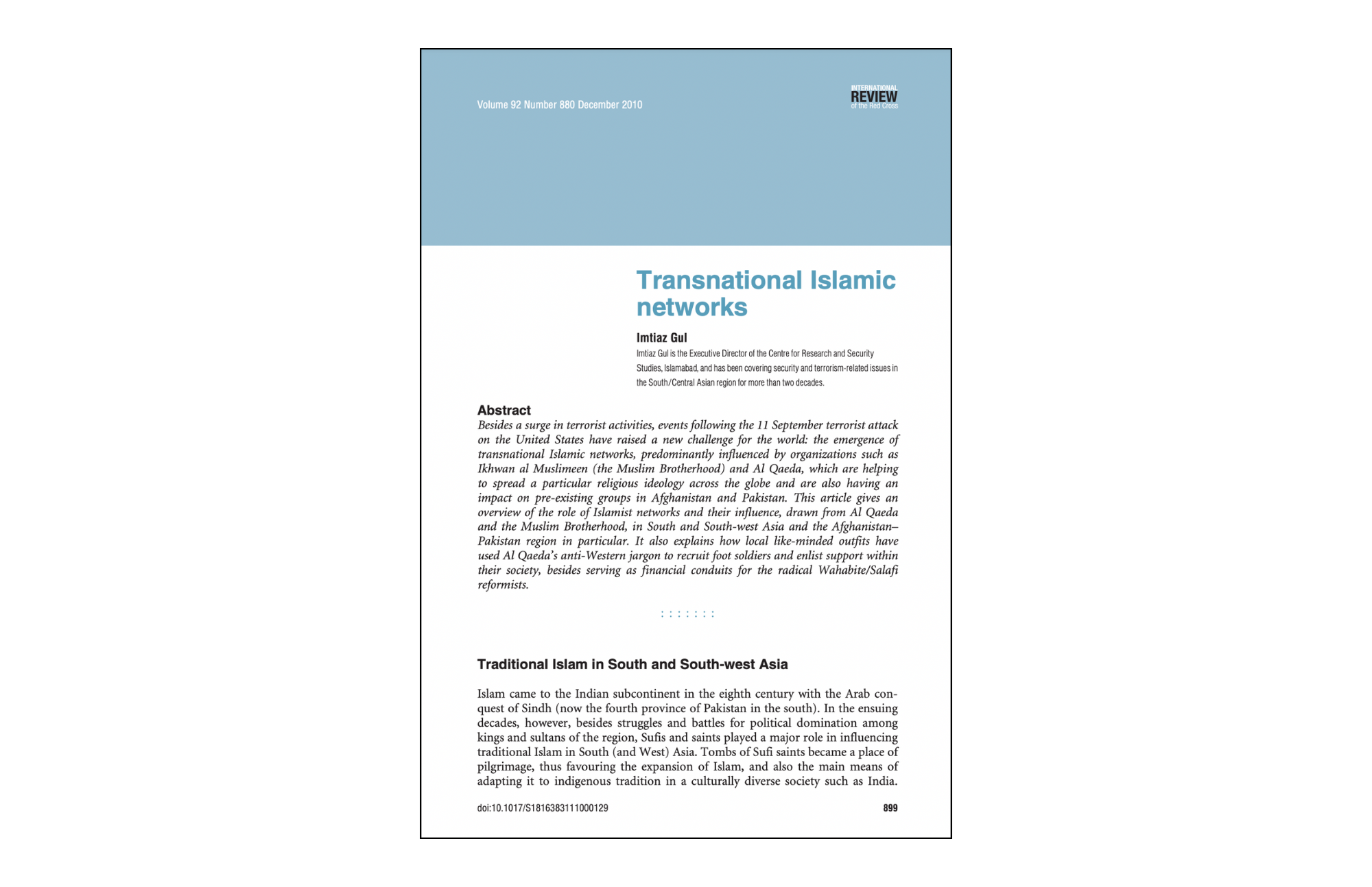 Transnational Islamic networks