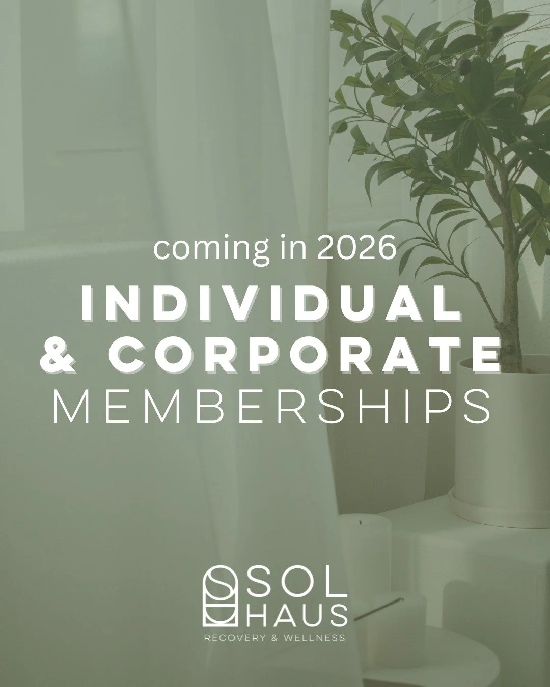 ✨ Coming in 2026: Solhaus Recovery &amp; Wellness Memberships ✨

We&rsquo;ve been dreaming up new ways to support your nervous system, your wellbeing, and your commitment to slowing down - regularly.

In 2026, we&rsquo;ll be introducing Solhaus Membe