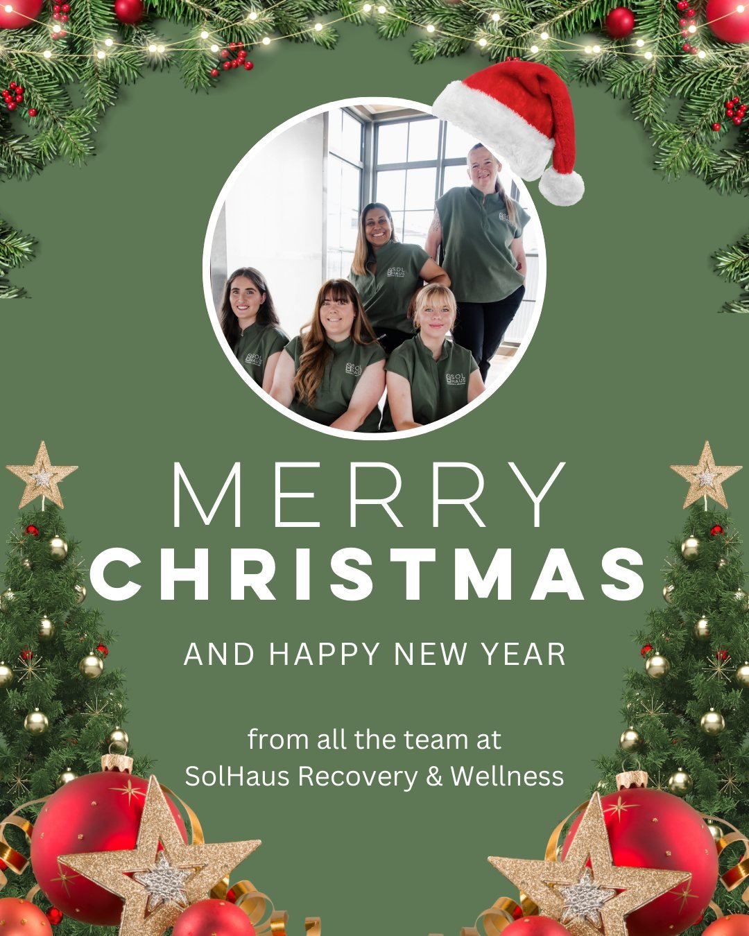 🎄 Merry Christmas from all of us at SolHaus 🎄

As we slow down for the season, we want to say a heartfelt thank you to every client, collaborator, and supporter who has stepped through our doors this year.

Whether you came to float, rest, reset, o