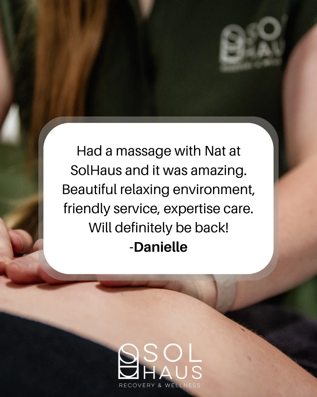 When the massage is so good you&rsquo;re already planning your return... 💆&zwj;♀️✨

"Had a massage with Nat at SolHaus and it was amazing. Beautiful relaxing environment, friendly service, expertise care. Will definitely be back!"

Our mas