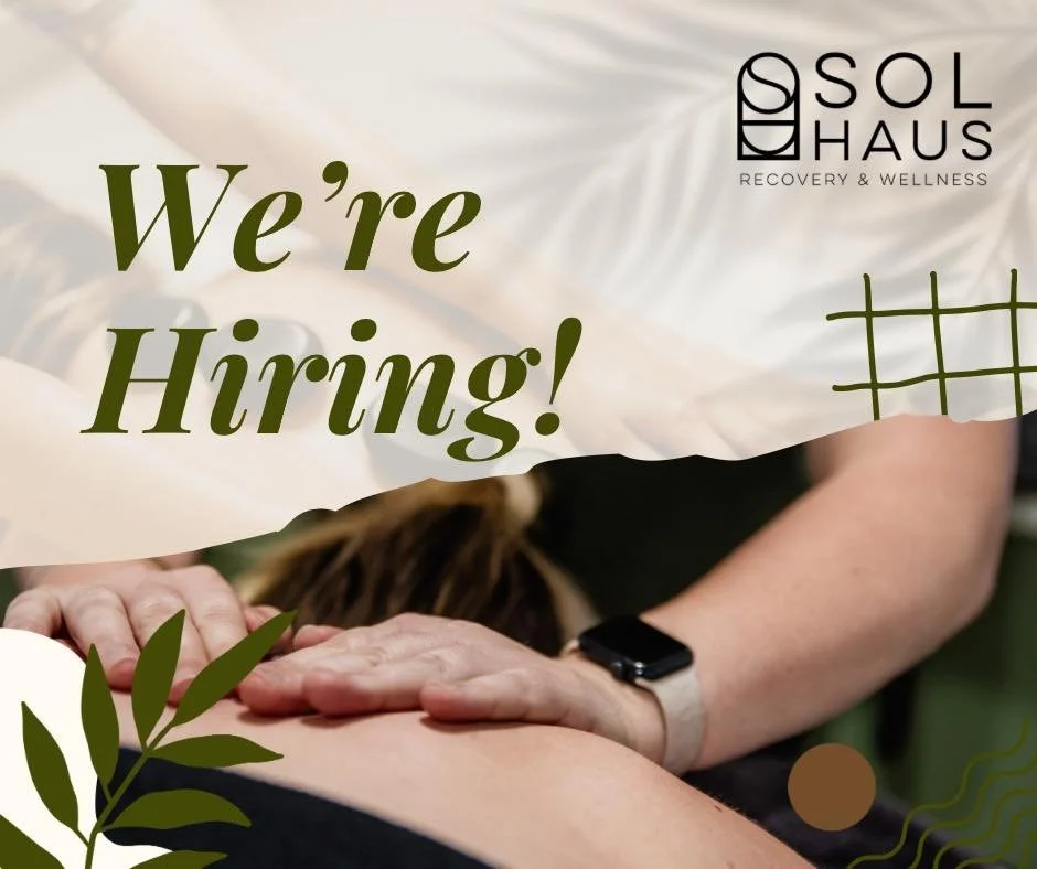 We&rsquo;re Hiring &ndash; Remedial Massage Therapist 🌿

SolHaus Recovery &amp; Wellness is looking for a passionate Remedial Massage Therapist to join our growing team.

💆&zwj;♀️ What You&rsquo;ll Be Doing
 &bull; Delivering remedial massage treat