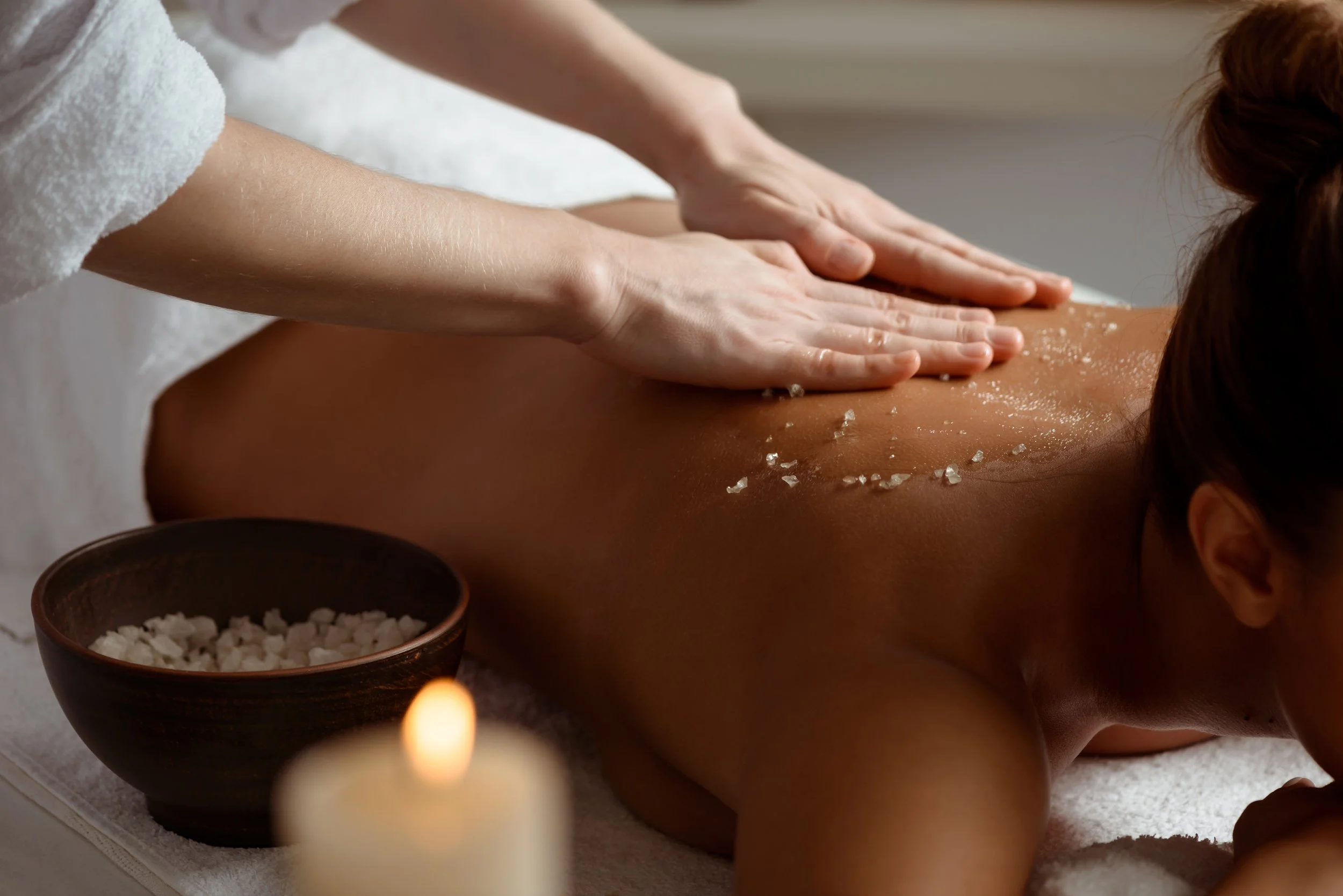 Woman receiving a massage