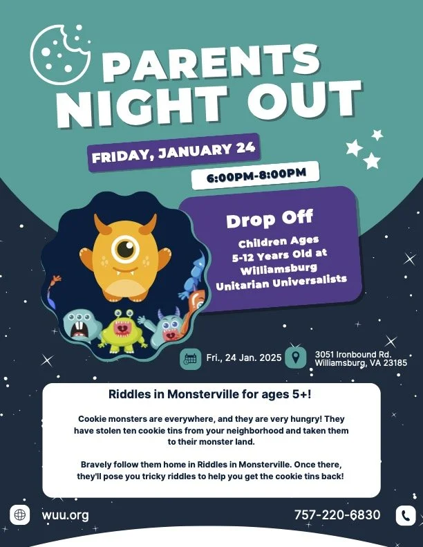 Parents Night Out - Friday, January 24, 6-8 pm