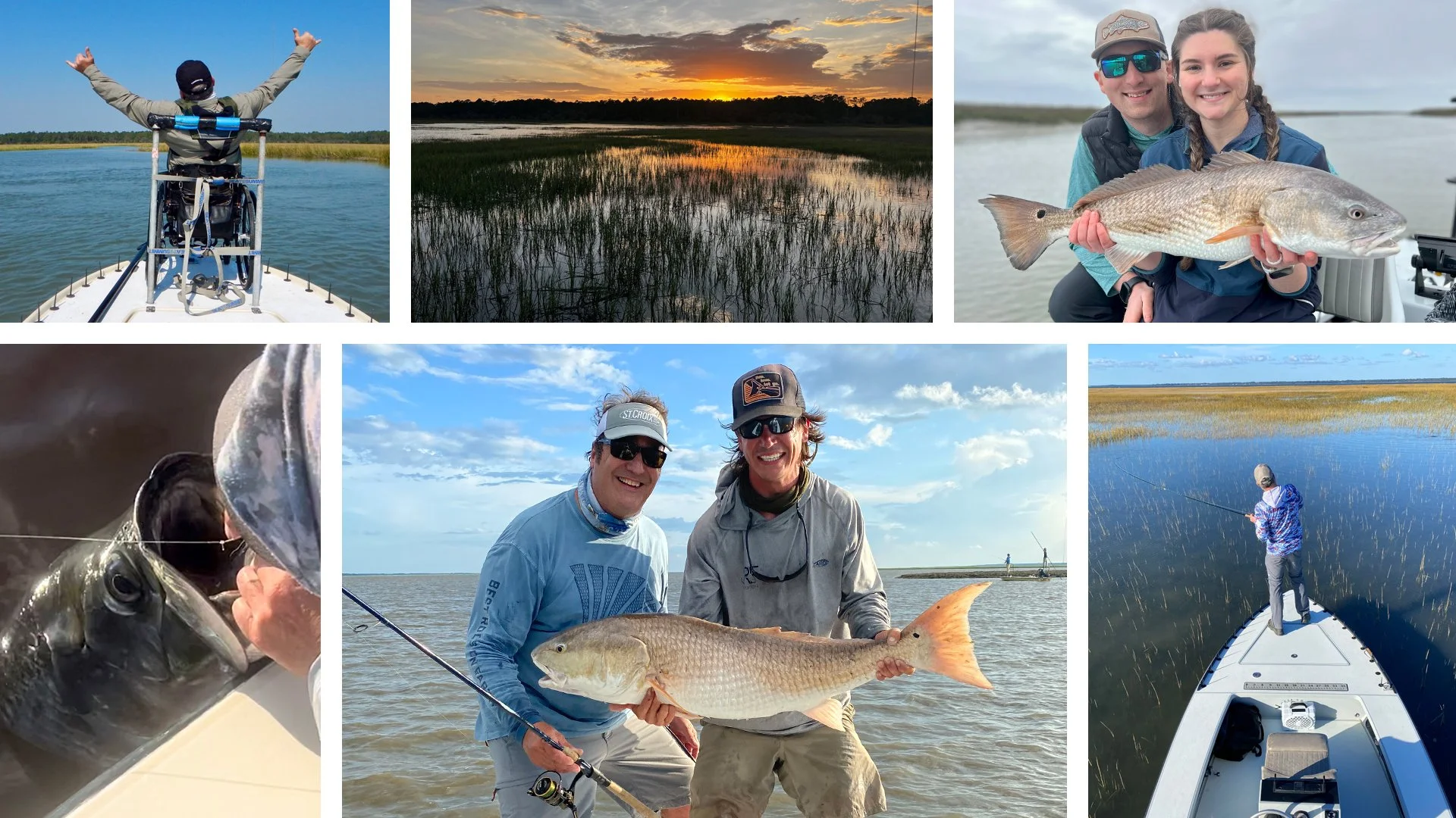 Inshore light tackle fishing charters in Charleston, Kiawah Island, Folly Beach, and Mt Pleasant, South Carolina.