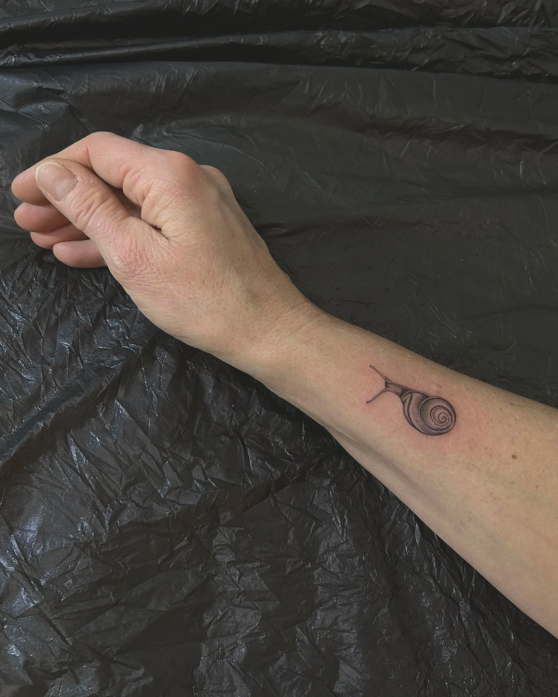 Feines Linework Tattoo in ruhiger Safe-Space Atmosphäre für FLINTA und queere Kundinnen in Konstanz