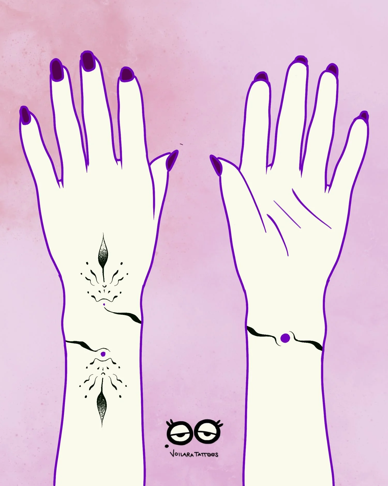 Mandala Tattoo Design für ein Handgelenk als Armreif