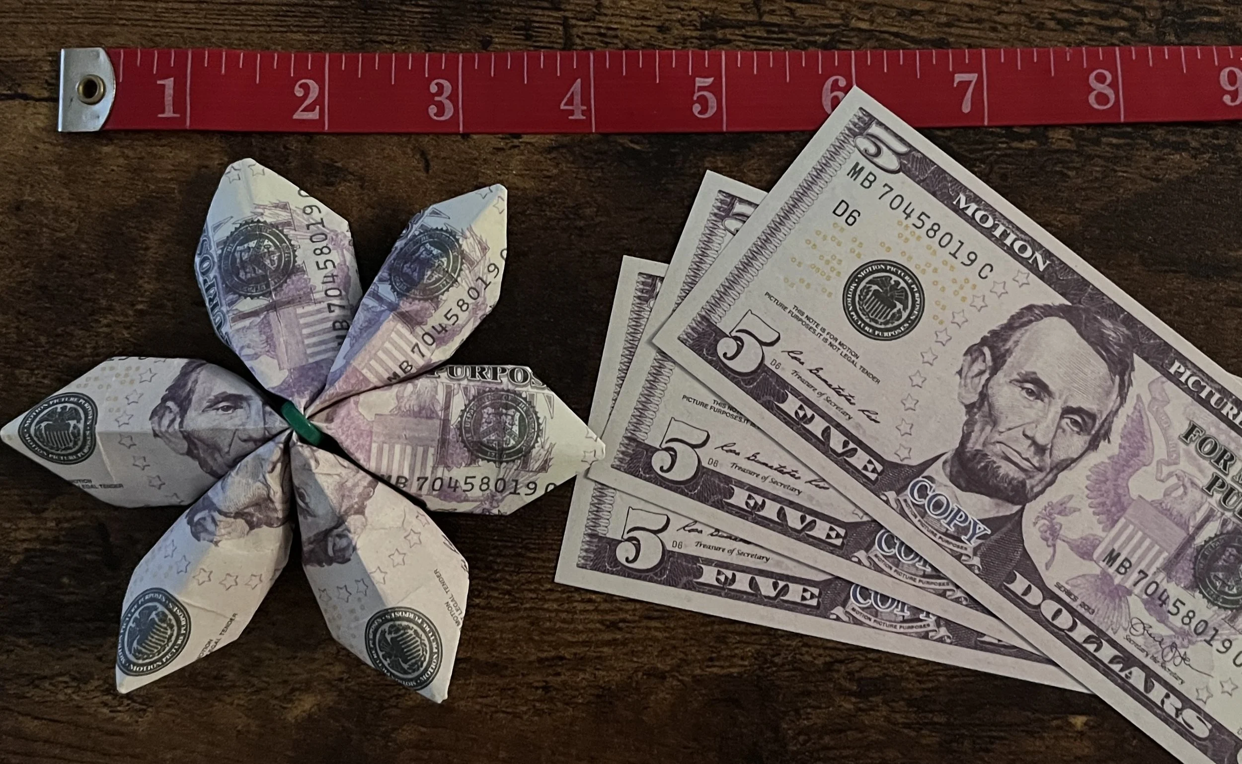 Origami Money Flower $15