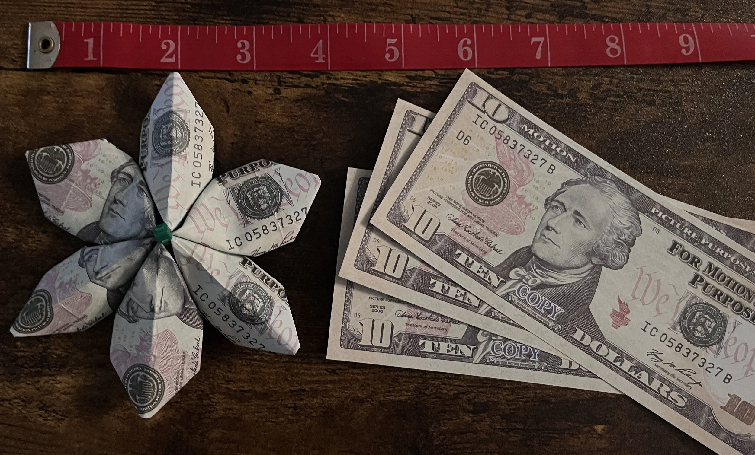 Origami Money Flower $30