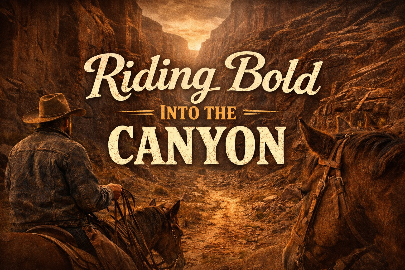 Riding Bold Into the Canyon