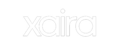The word 'xaira' in white lowercase letters on a black background