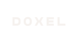 Doxel logo in black and white with bold, uppercase letters