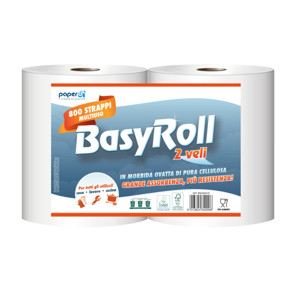 Carta multiuso basyroll 800 strappi
