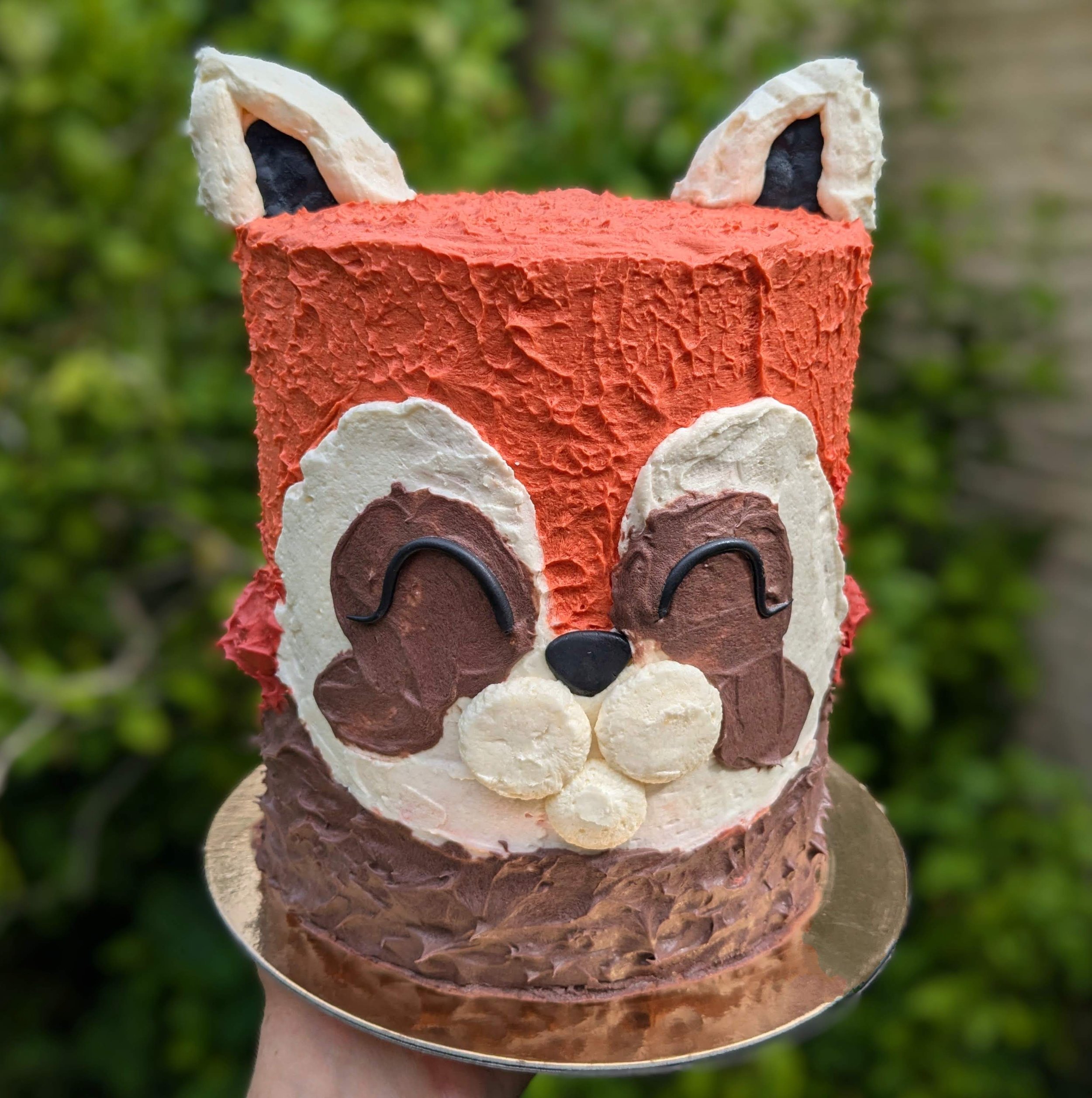 RED PANDA HEAD CAKE #3Dhead #animal #kids