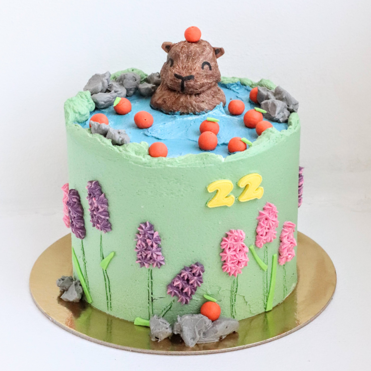 CAPYBARA FULL MOTIF #animal #kids #flowers #3Dfigure